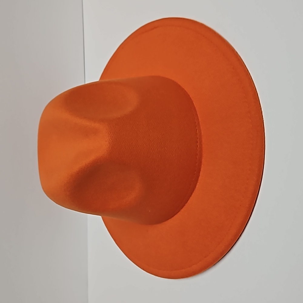 NEW! Bright orange fedora hat